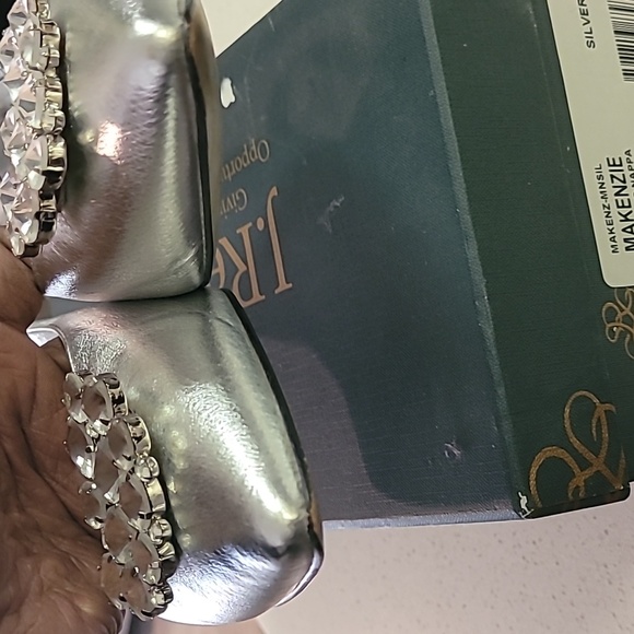 Silver Low Slingback Heels - Picture 4 of 4